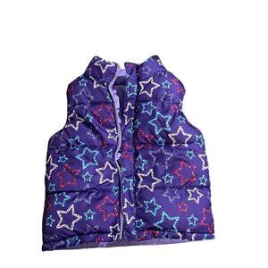Vintage Faded Glory Purple Puffer Vest - Size 3T